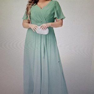 Sage green bridesmaid dress